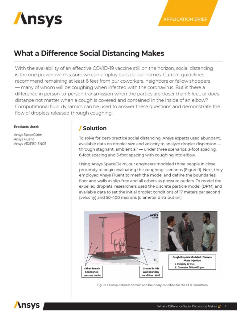 Social Distancing Impact on Droplet Spread | PDF | Computational Fluid ...
