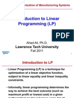 Introduction To Linear Programming (LP) : Lawrence Tech University