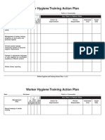 Worker Hygiene Trining Action Plan