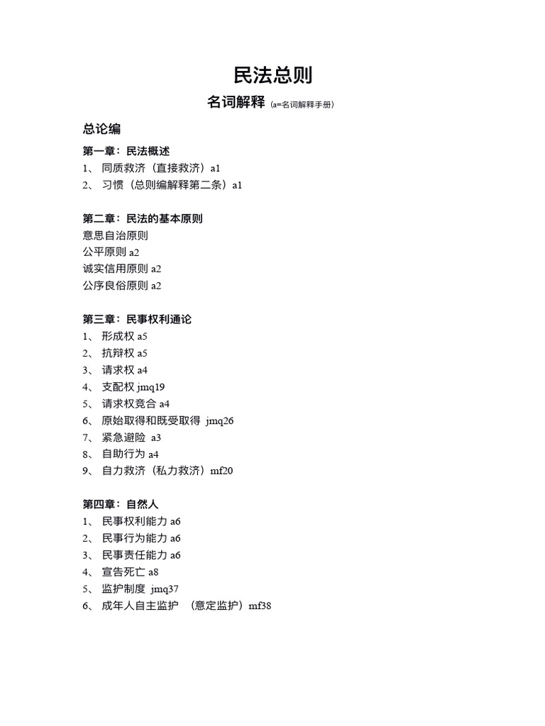 民法总则整理 | PDF