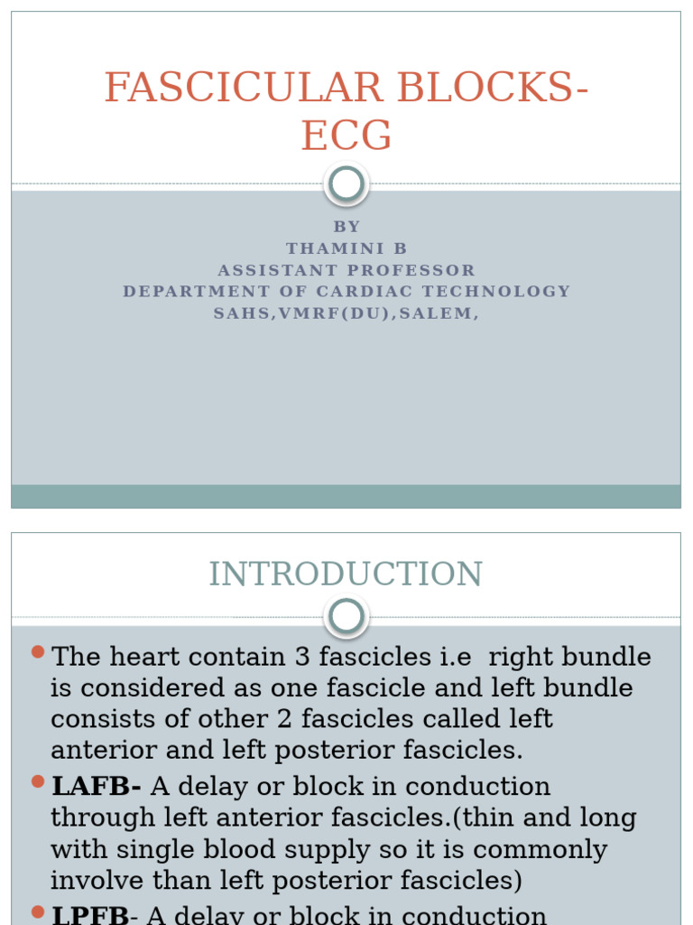 Fasicular Block Ecg | PDF | Electrocardiography | Heart