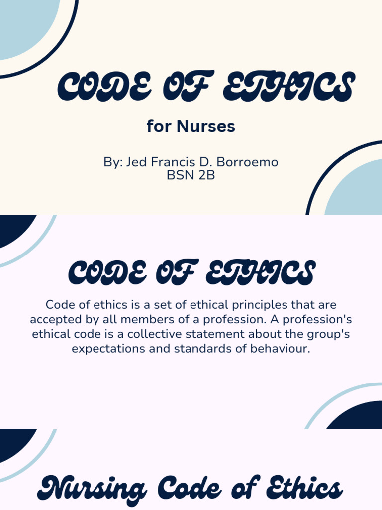 Nursing Code of Ethics Explained | PDF | Nursing | Autonomy