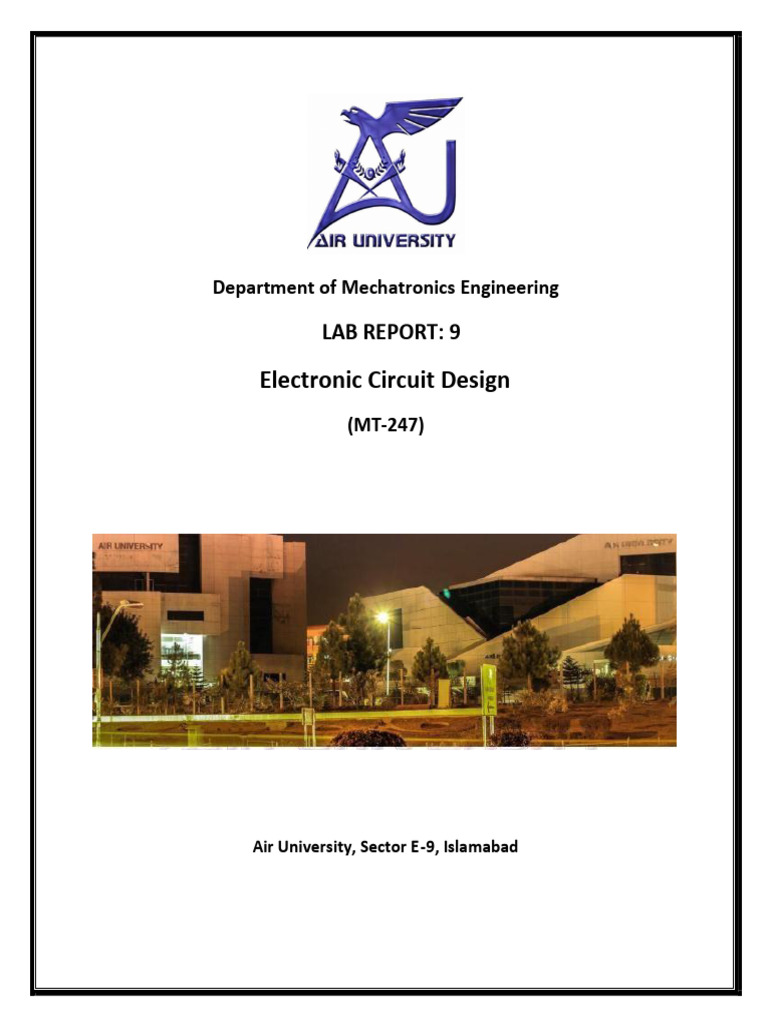 Lab 10 Ecd 190994 Pdf Amplifier Analog Circuits