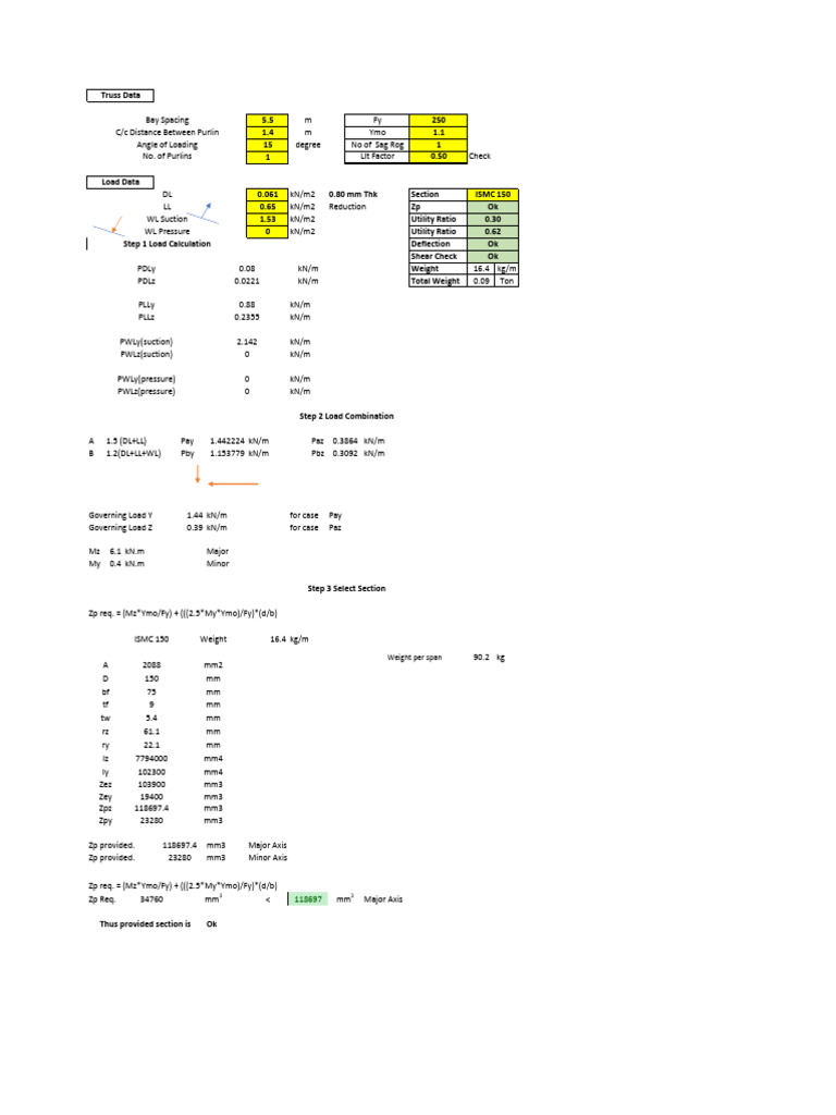 Purlin Design | PDF | Structural Engineering