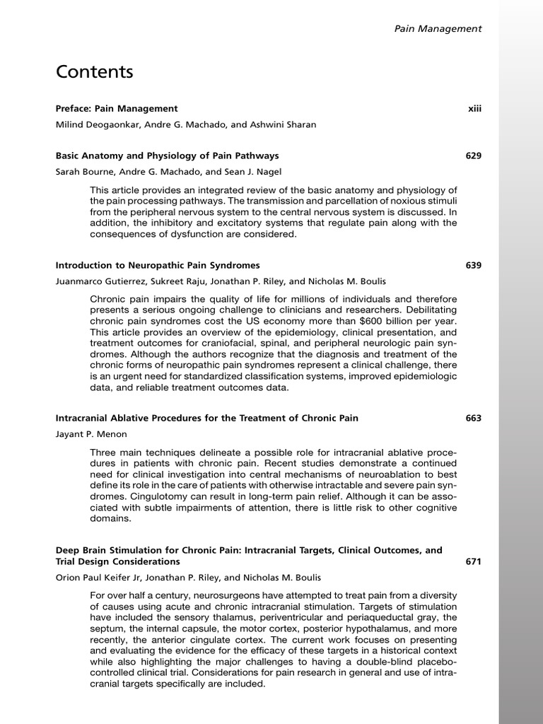 Comprehensive Guide to Chronic Pain Management | PDF | Pain | Pain ...