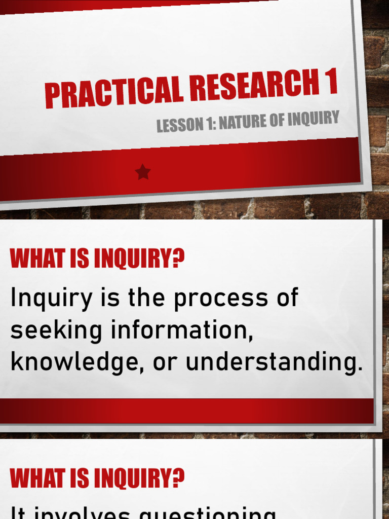 Understanding Inquiry and Its Benefits | PDF