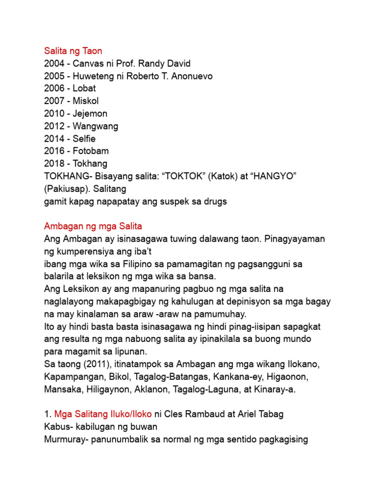 Dalumat NG - Sa Filipino | PDF