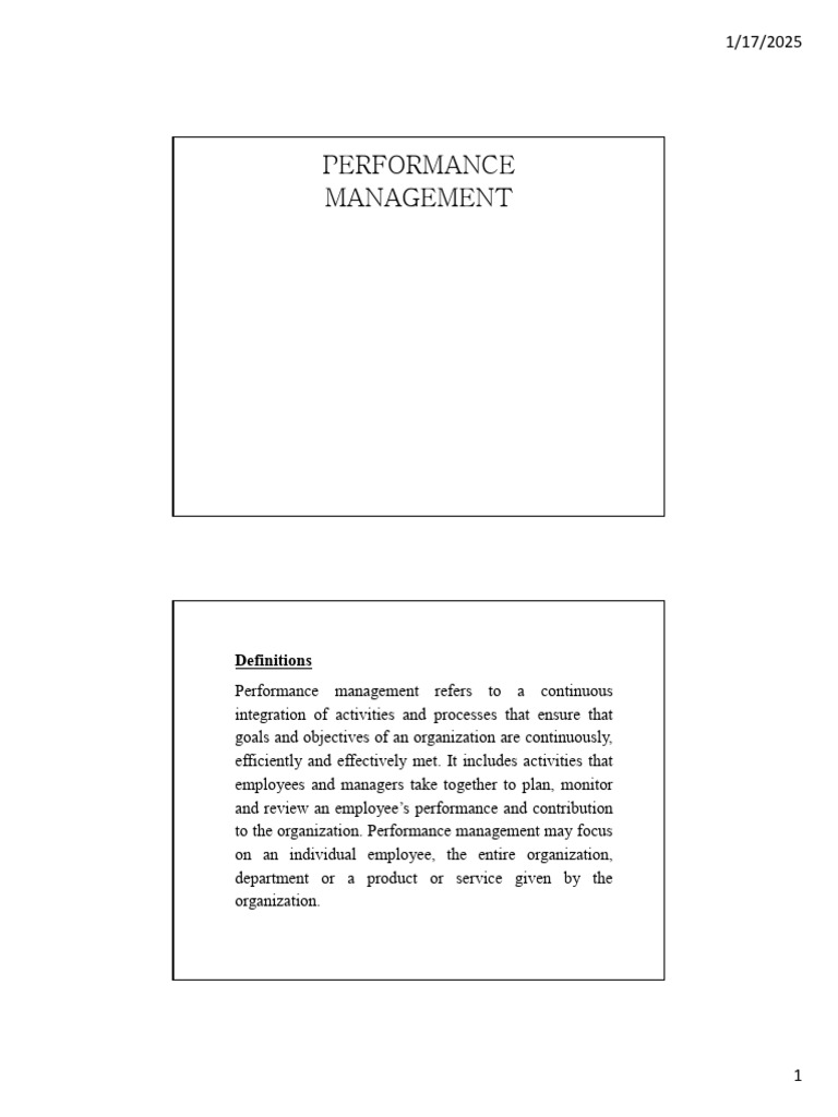 Performance Management Explained | PDF | Performance Appraisal | Goal