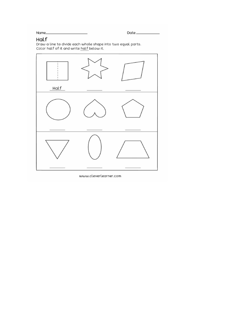 Half of Shapes | PDF