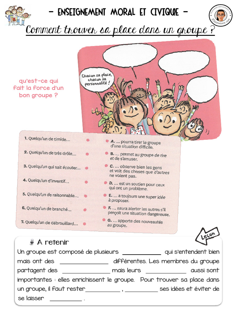 Trouver sa place dans un groupe | PDF