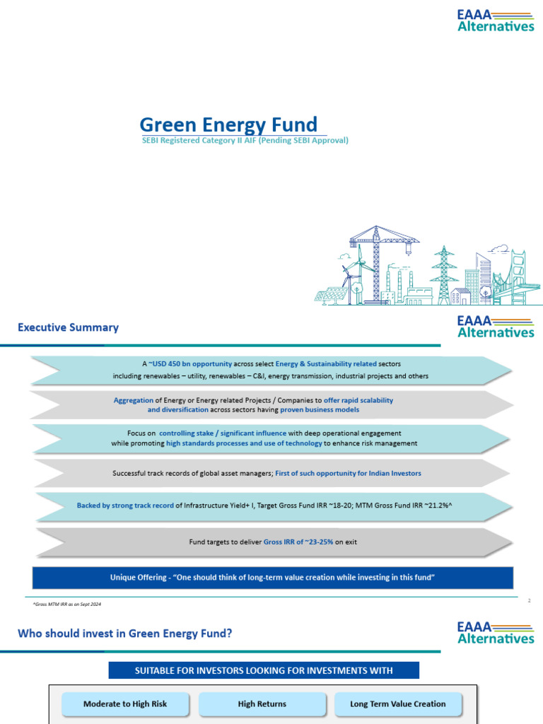 Green Energy Fund - Presentation | PDF | Investing | Investment Fund