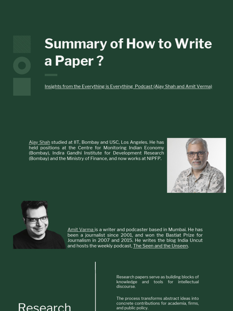 How to Write a Paper | PDF | Cognition | Science