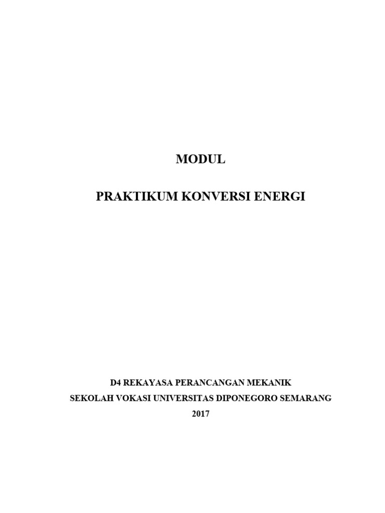 Modul Praktikum Konversi Energi d4 Rpm.compressed | PDF