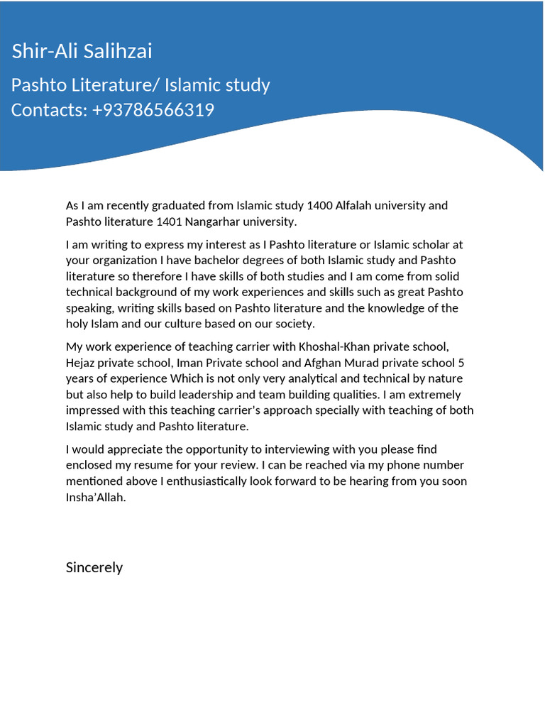 Application for Pashto and Islamic Studies | PDF | Nangarhar Province ...