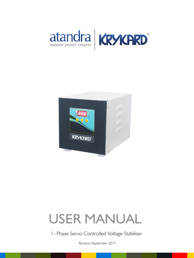 KRYKARD Servo Stabilizer Manual | PDF | Power Supply | Mains Electricity