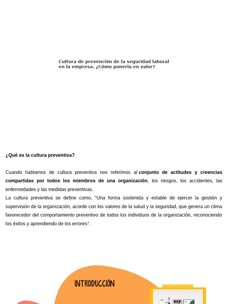 Cultura de Prevencion Seguridad Laboral | PDF | Valores | Comportamiento