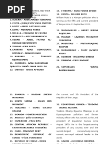 List of African Countries and Their Presidents