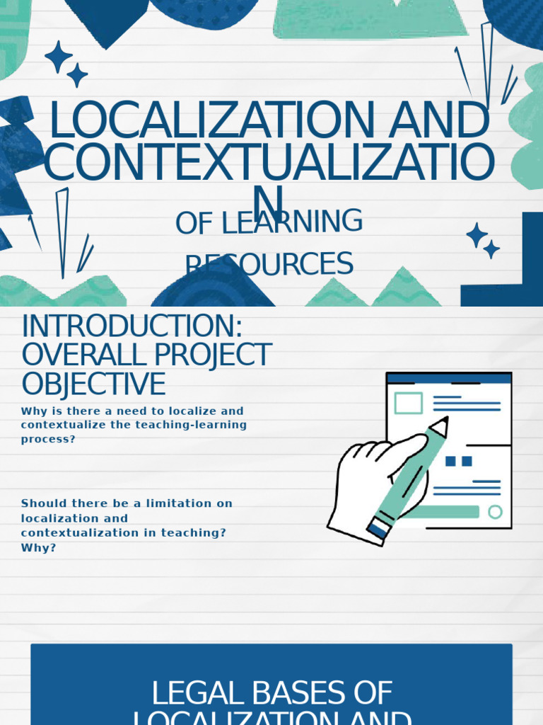 Localization and Contextualization in Education | PDF | Learning | Teachers