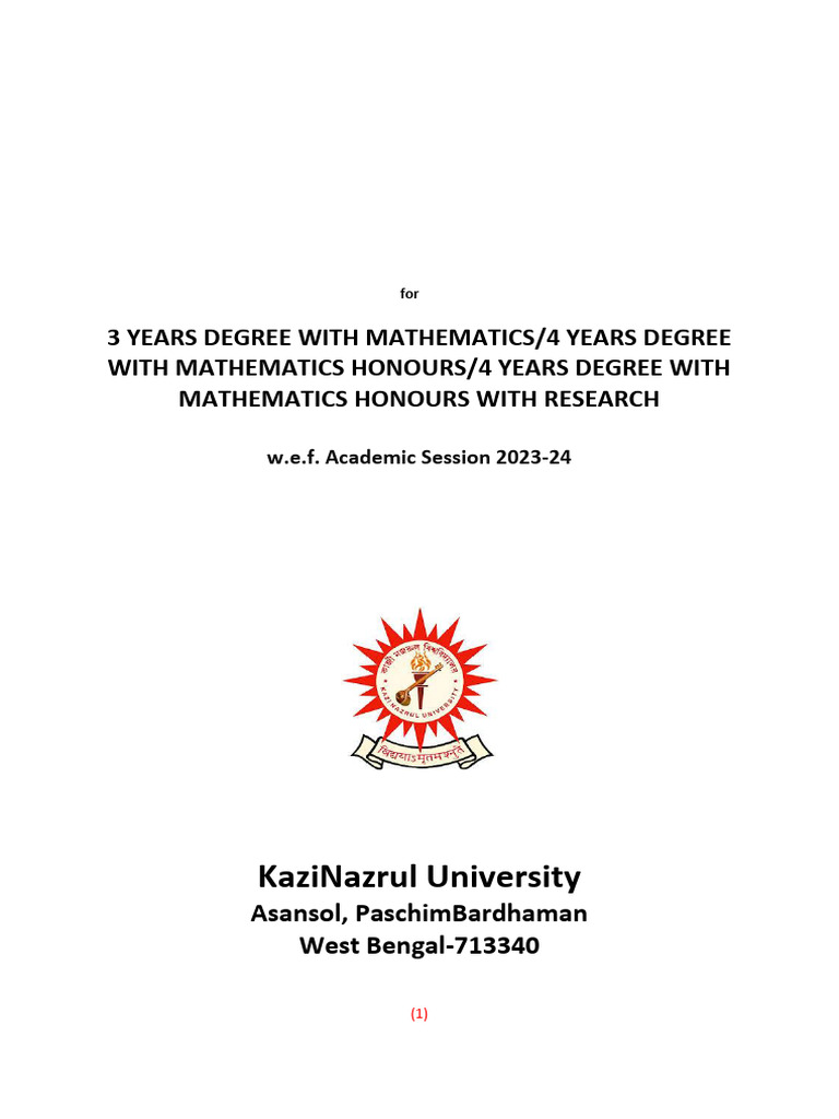 1690800555NEP-Mathematics UG Syllabus 2023-24 | PDF | Eigenvalues And ...