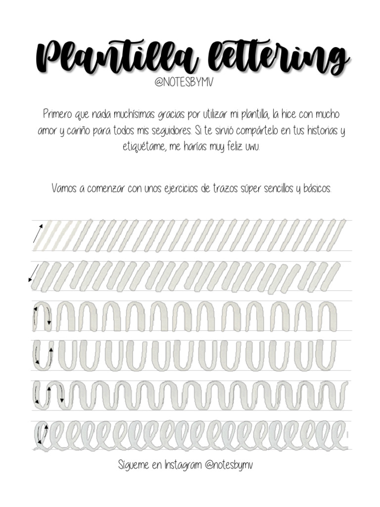 Plantilla de Lettering | PDF