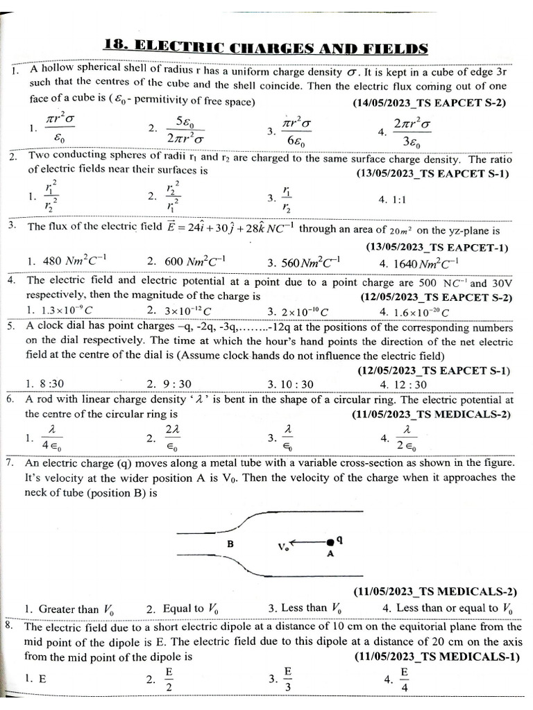 Electric Charges and Fields | PDF