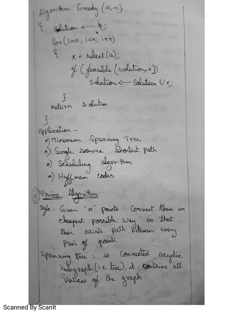 Unit 2-Part III Greedy Technique | PDF