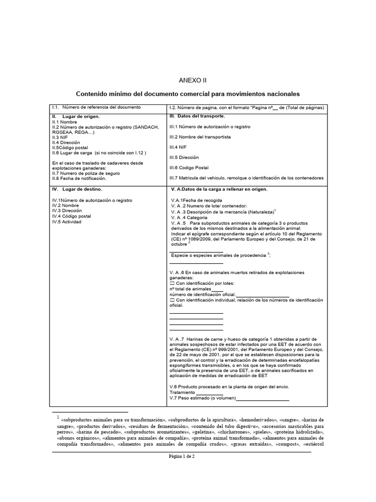Documento Comercial para Movimientos Nacionales | PDF | Alimentos