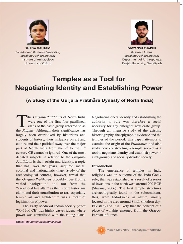 Temples As A Tool For Negotiating Identity and Establishing Power