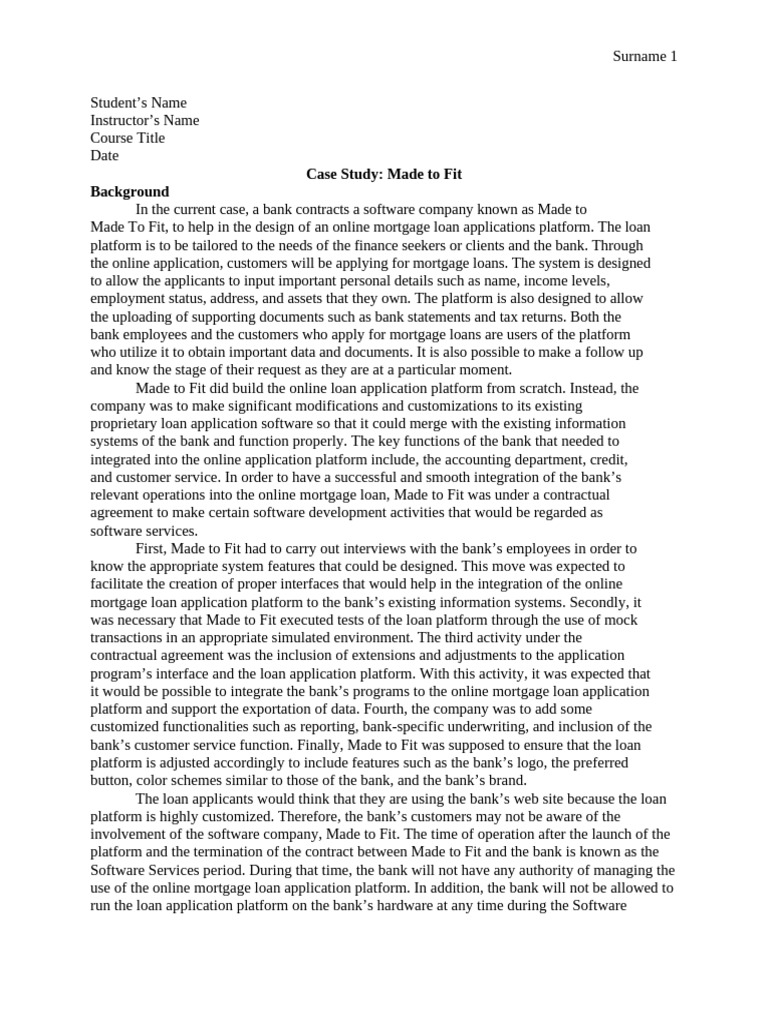 Custom Online Mortgage Application Case Study | PDF | Banks | Loans