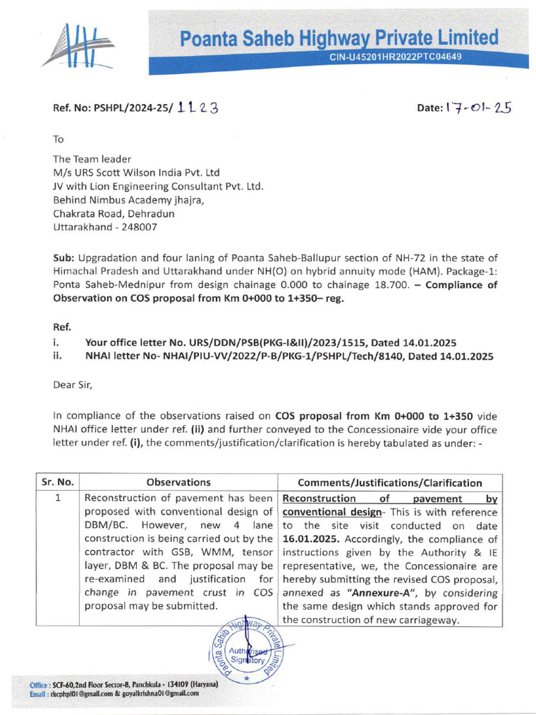 Pavement Design Report for NH-72 Upgrade | PDF | Road Surface | Young's ...