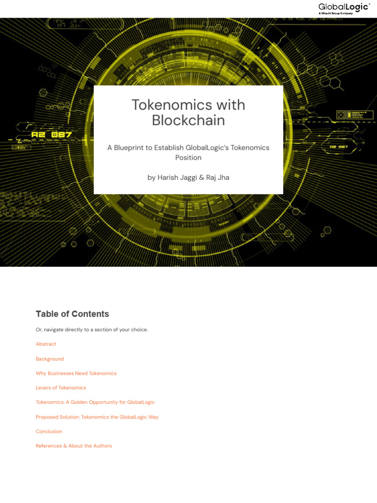 GlobalLogic's Tokenomics Blueprint | PDF | Cryptocurrency | Economies