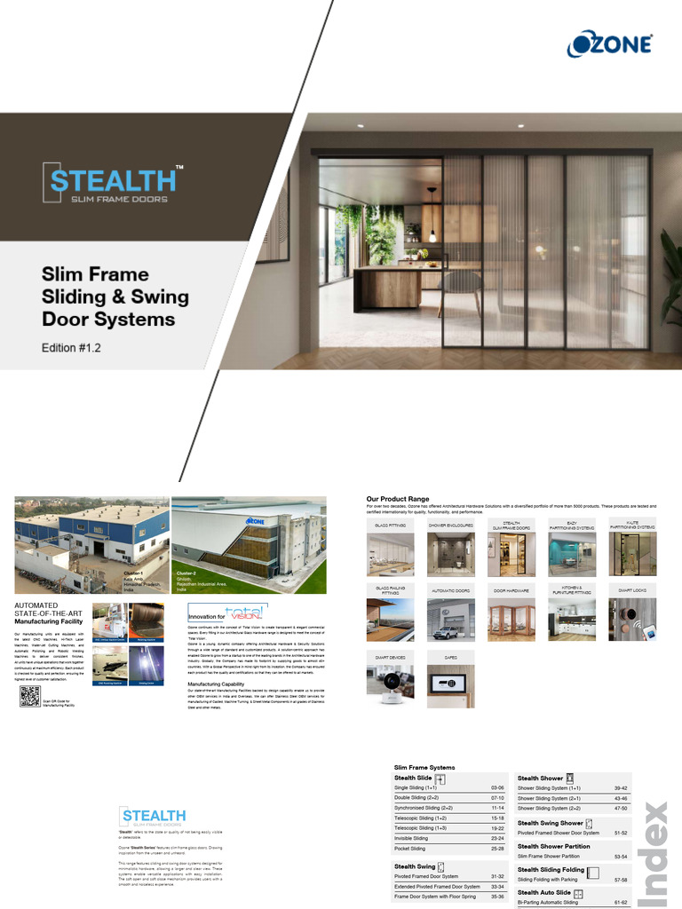Ozone Slim Frame Door Systems Guide | PDF | Door