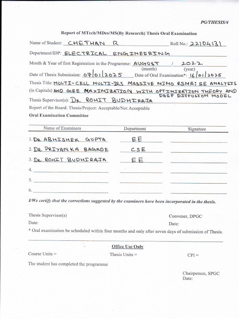 Mtech Form | PDF