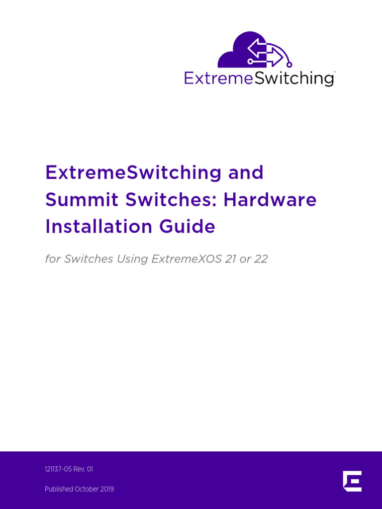 Extreme Networks Install Manual See PG 122 and On For Rack Info | PDF ...