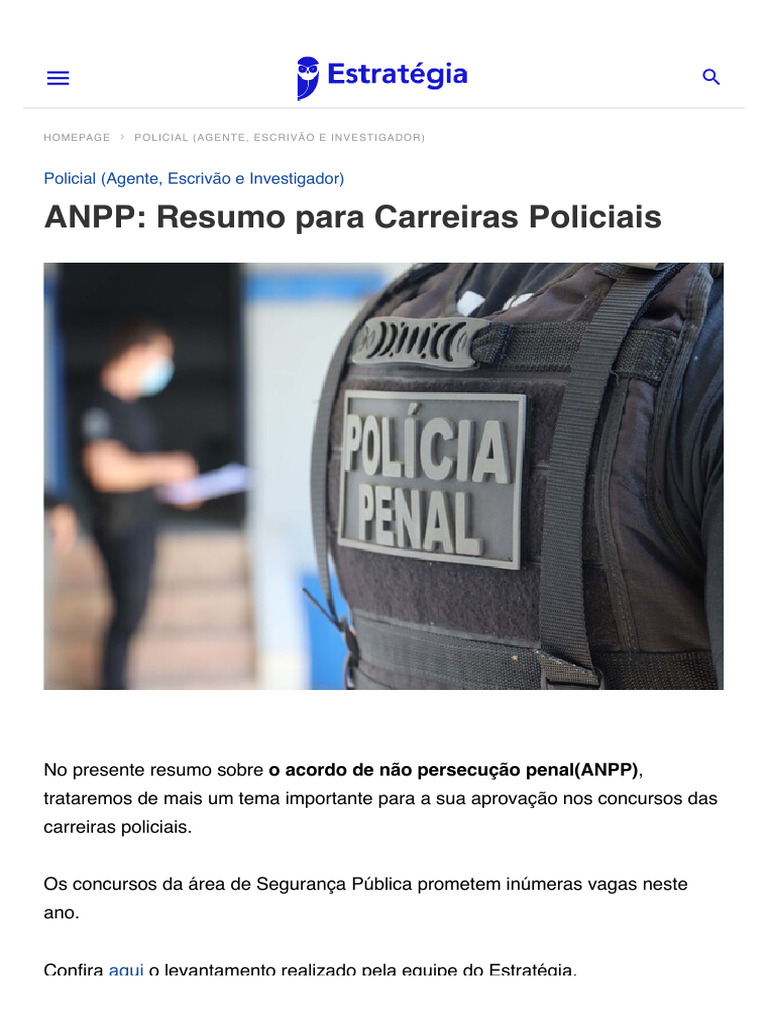 ANPP: Guia para Concursos Policiais | PDF | Crimes | Crime e Violência