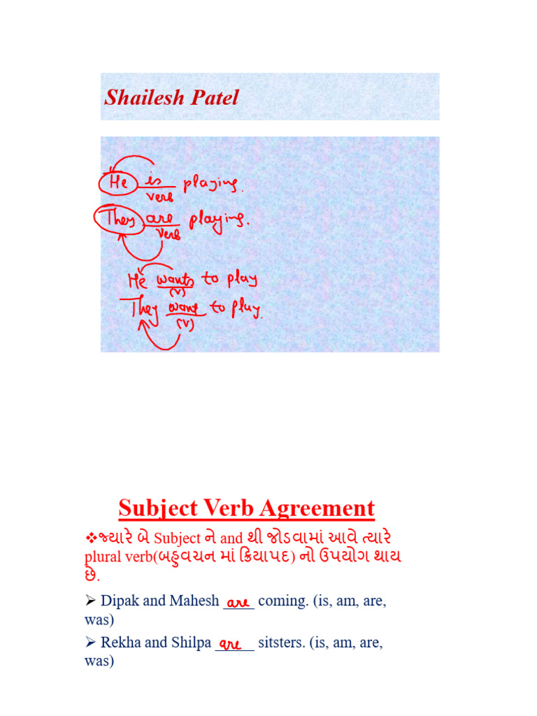 Subject Verb Agreement | PDF | Plural | Grammatical Number