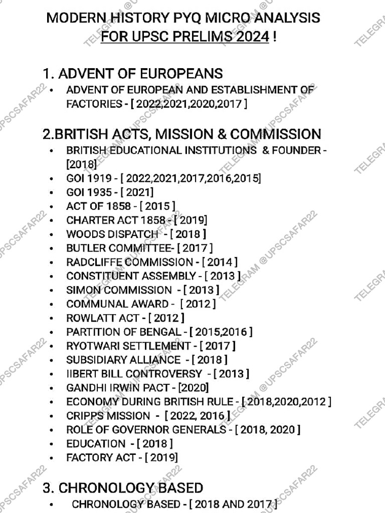 #Veryimportant Modern History Micro Analysis Part 1 | PDF