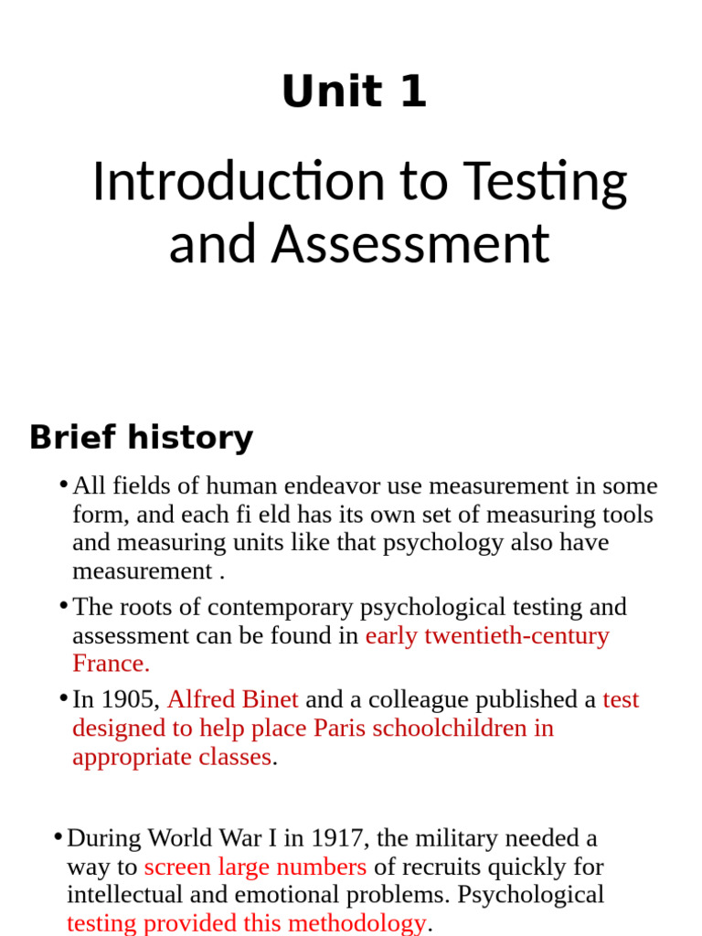 Introduction to Psychological Testing | PDF | Psychological Testing ...