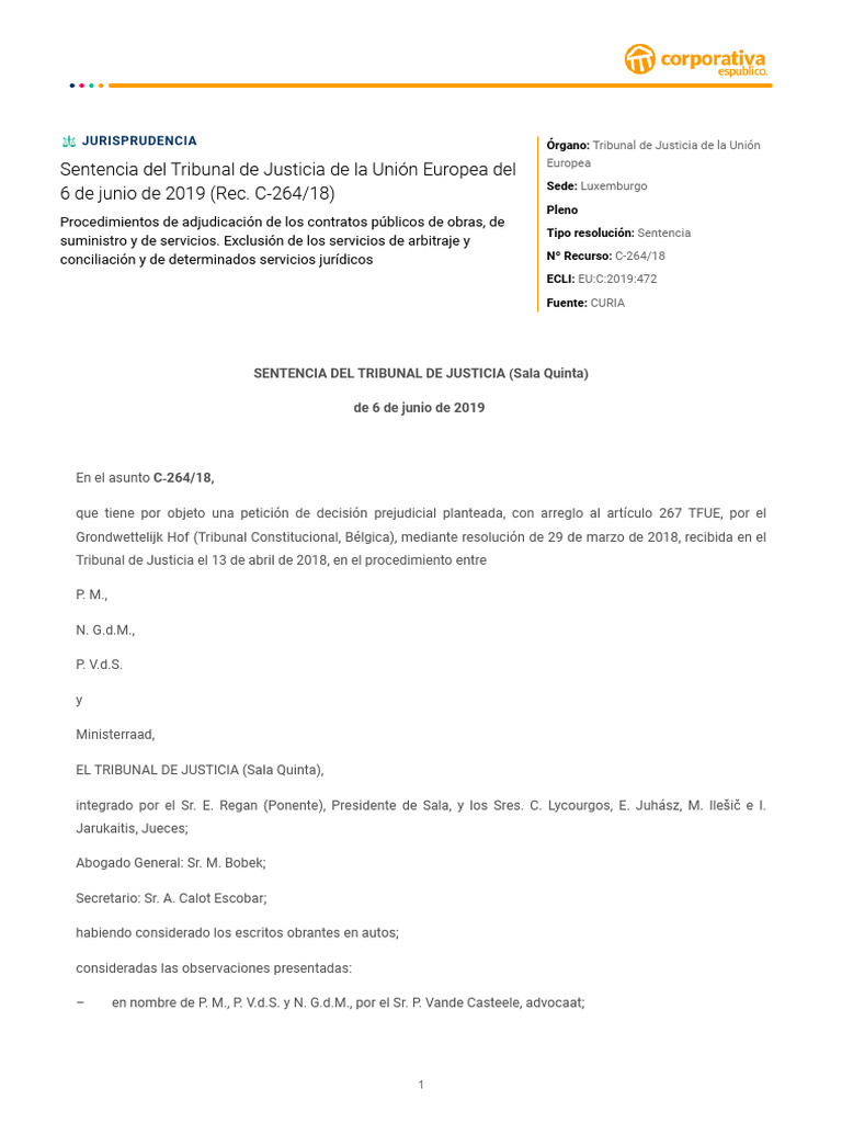 Sentencia Del Tribunal de Justicia de La Unión Europea Del 6 de Junio ...