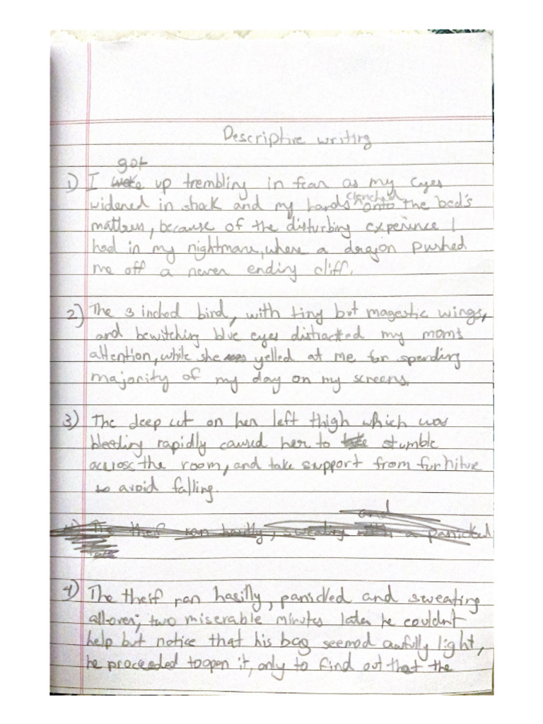 Descriptive Writing Pdf