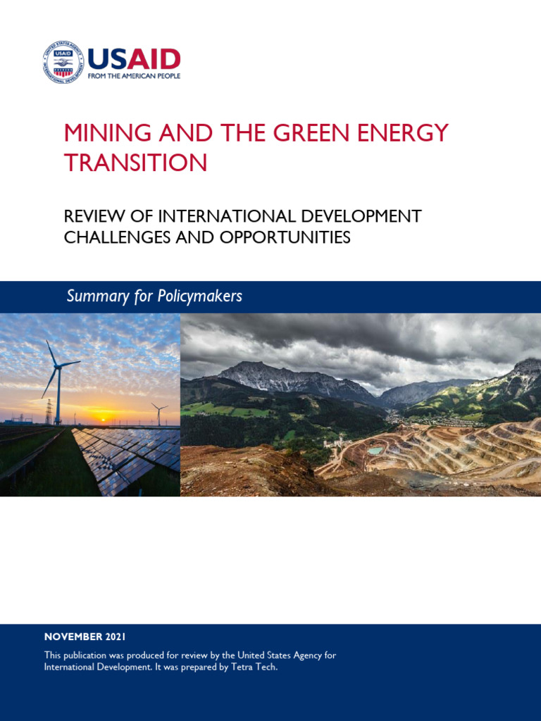Green Minerals POLICYMAKERS - FINAL | PDF | Mining | Sustainable Energy
