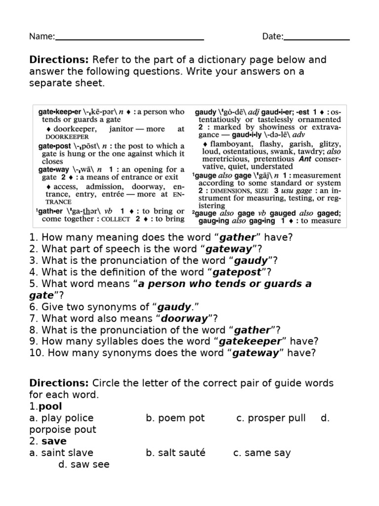 q3 Eng Using Dictionary Quiz | PDF | Part Of Speech | Adjective