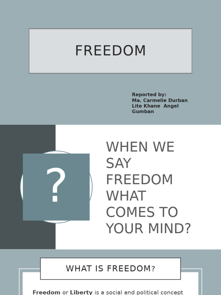 Freedom Report | PDF | Free Will | Liberty