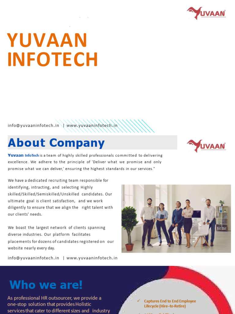 Yuvaan InfoTech: HR Solutions Overview | PDF | Payroll | Employment