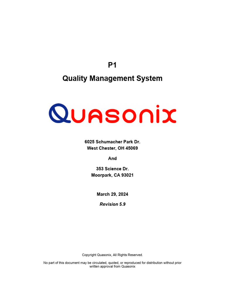 Quality Management System Documentation | PDF | Calibration | Audit