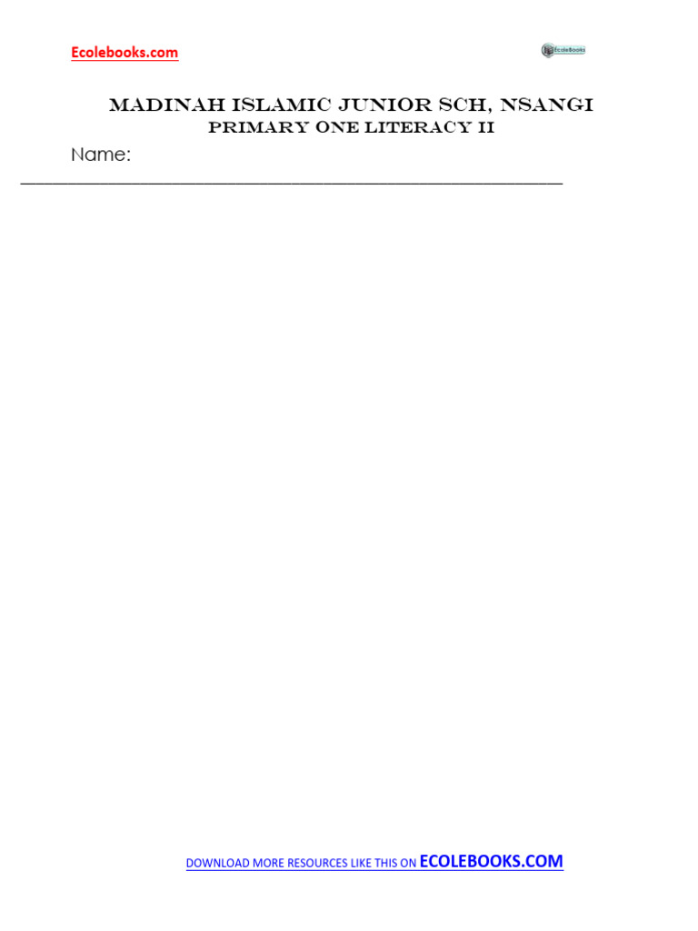 P1 Literacy 2 | PDF