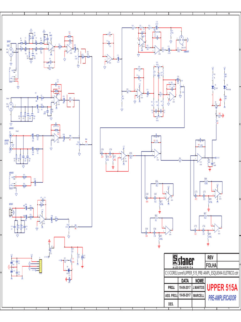 Upper 515A Pre-Amplifier Schematic | PDF