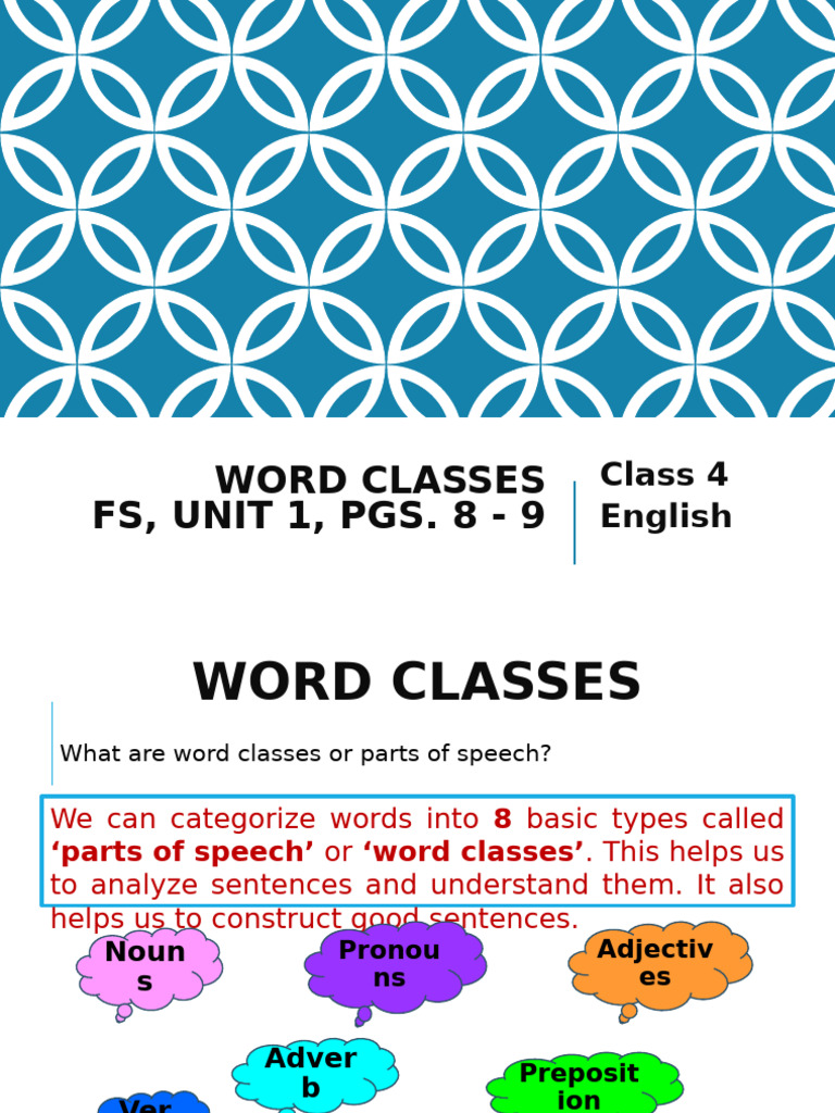 Word Classes - Review | PDF