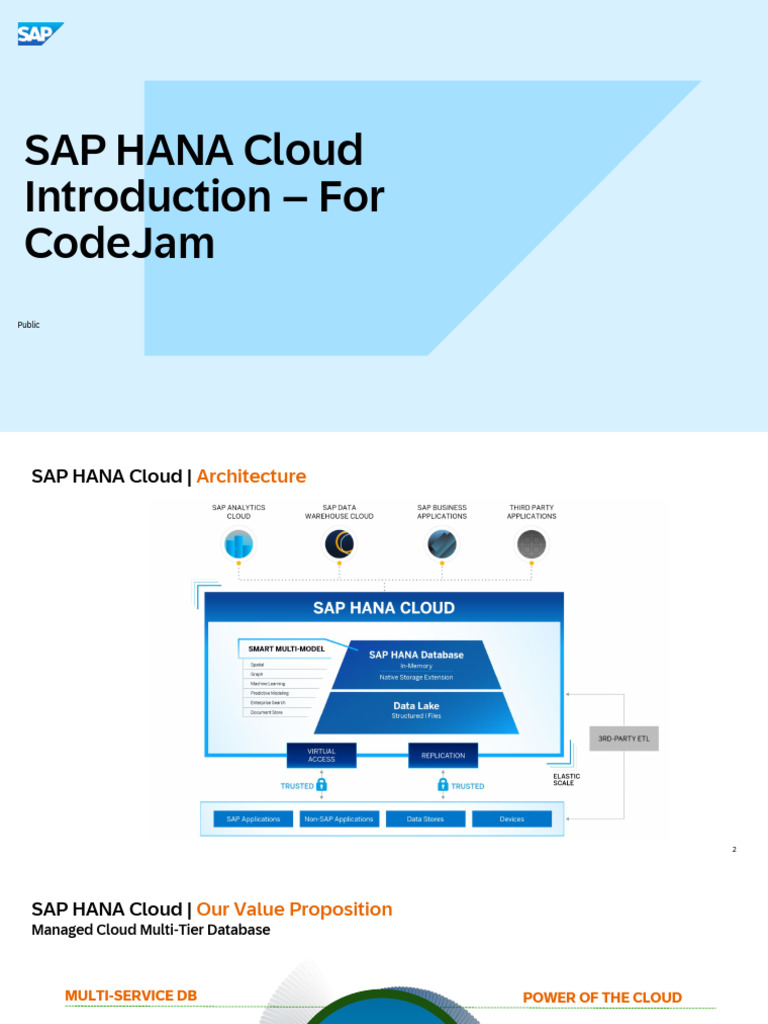 SAP HANA Cloud Overview and Benefits | PDF | Cloud Computing | Databases