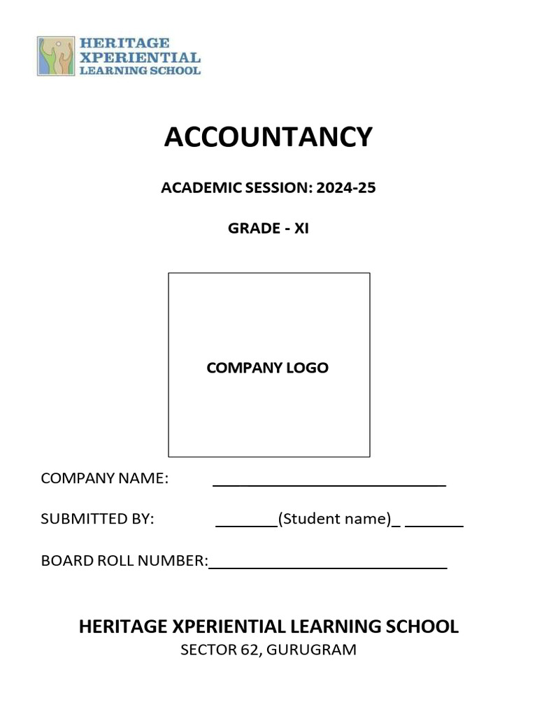 Handmade Accountancy Project Cover Page | PDF | Debits And Credits ...